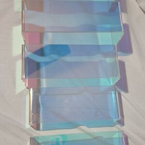 Iridescent Acrylic Display Trays - Set